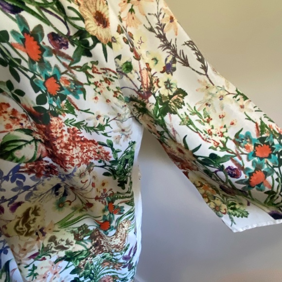 Aakaa Tropical Floral Beach Summer Vacation Coverup Kimono - Sz- S - Picture 6 of 15